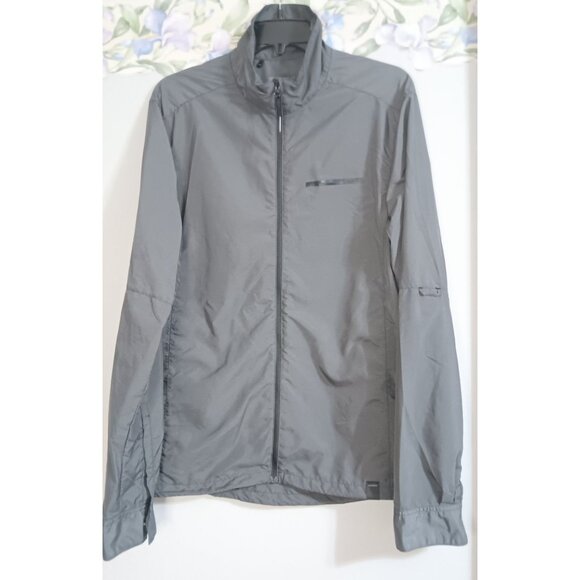 Shimano Large Grey Lightweight Packable Zip Cycling Traveling Windbreaker Jacket - Picture 1 of 6
